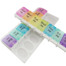 DSYSC Pill Boxes 7 Day 2 Times a Day with Opening Push