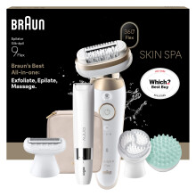 Braun Silk-épil 9 Flex SkinSpa, Epilator with 360 Flexible Head for Easy Hair Removal, Wet & Dry, Lasting Smooth Skin, All-in-One Kit, with Body Mi