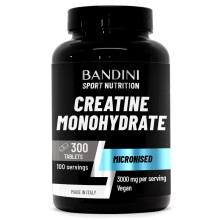 Bandini Creatine Monohydrate 300 Tablets - 3000mg per dose - Supplement for Energy, Training & Gym - Pre Workout for Men & Women - Alternative to Po
