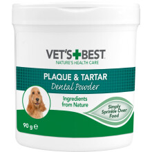 Vet's Best Natural Dental Powder for Dogs | Clean Teeth and Fresh Breath - 90g