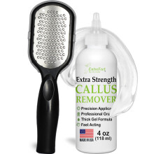 Dr. Entre's Callus Remover Gel & Foot File: Extra Strength Callus Remover for Feet, Corn Removal, Foot Callus Remover Care, Pedicure Tools Supplies,