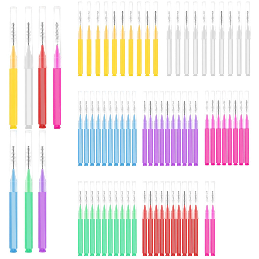 Divina Vitae 70Pcs Braces Brush For Cleaning Braces, Floss Picks Interdental Brushes Flossers