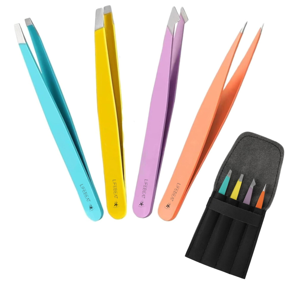Lifebeat Tweezers For Facial Hair Women | Eyebrows, Eyelashes, Chin, And Lash Extensions