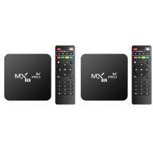 2X TV-BOX Android 12.0 2.4G & 5G Dubbel WIFI BT5.2 HD Mediaspelare Fyrkärnig Videoavkodning Set Top Box 1+4G EU-Kontakt