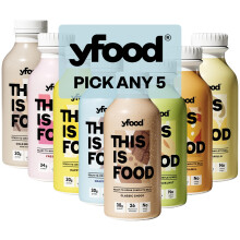 yfood - Complete Meal Replacement Drink - Pick Any 5 x 500ml - 34g protein, 26 v