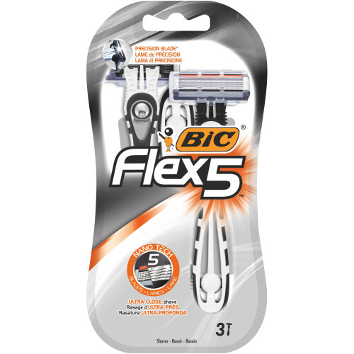 BIC BIC Flex5 Razors | 5 Moveable Nano|tech Blades Plus a Precision Blade