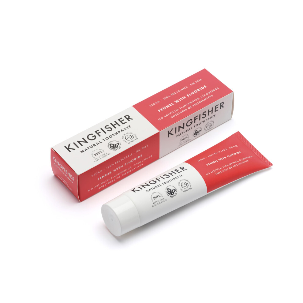 Kingfisher Natural Toothpaste Fennel With Fluoride | Suitable For
