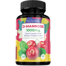 D Mannose 120 Capsules 1000 mg per Dose Promotes Urinary Tract Health
