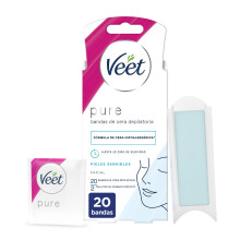 Veet Pure Cold Wax Strips for Facial Hair Removal Suitable for Upper