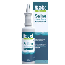 Nasofed Saline Nasal Spray. Isotonic Saline Solution. Effective and Gentle Relief from Nasal Congestion Caused by colds, sinusitis, hayfever and Alle