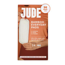 Jude Everyday Bamboo Incontinence Pads for Women | Medium Leaks & Gushes | Ultra Thin, Super Soft & Absorbent Leak Protection | Secure Day & Night Mo