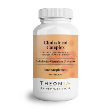 Theonia Cholesterol Complex Supplement - with Plant Sterols & Pine Bark Extract - Advanced Cholesterol Support - 90 Tablets/30 Servings - Non-GMO, Ve