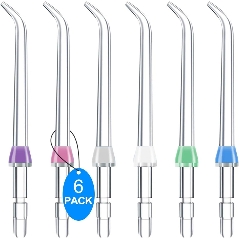 Iiyl Water Flosser Replacement Tips, Replacement Classic Jet Tips For Waterpik Flosser Oral Irrigator & Dental Flosser (6 Classic Jet Tips)