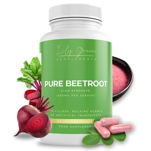 Lily Green Pure Beetroot Capsules | 1300mg Per Serving Beetroot