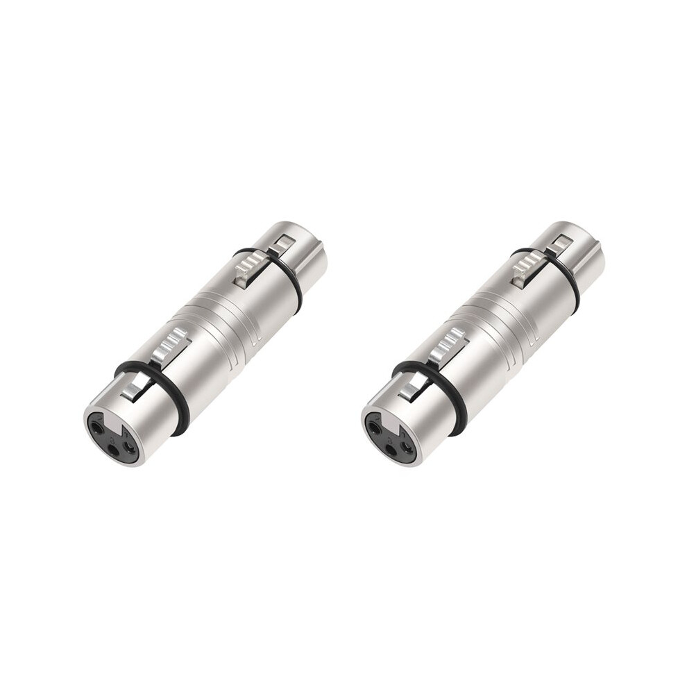 2X Xlr Female To Female Adapter Xlr 3 Pin To 3 Pin Microphone Adapter Audio Microphone Adapter Connector 6031389019158