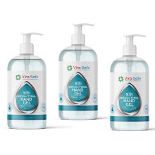 3x Vira Safe 500ml Vira Safe 70% Alcohol Pack of 3 Hand Sanitiser Antibacterial Gel Certified Kills 99% Germs Fast Drying Moisturising Formula