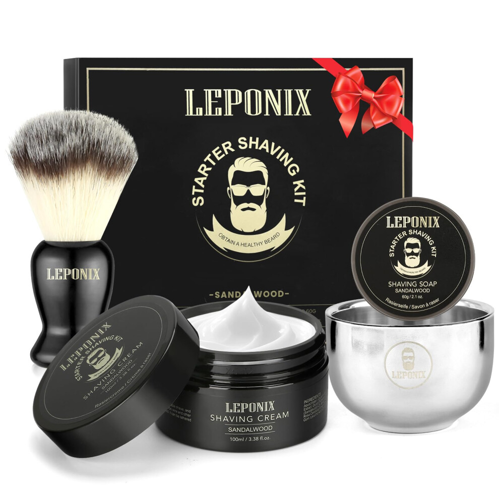 Leponix Cream Shaving Kit For Men | Include Shaving Soap Brush And Bowl