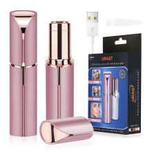 URAQT Facial Hair Remover for Women Painless Face Hair Trimmer Rechargeable Mini