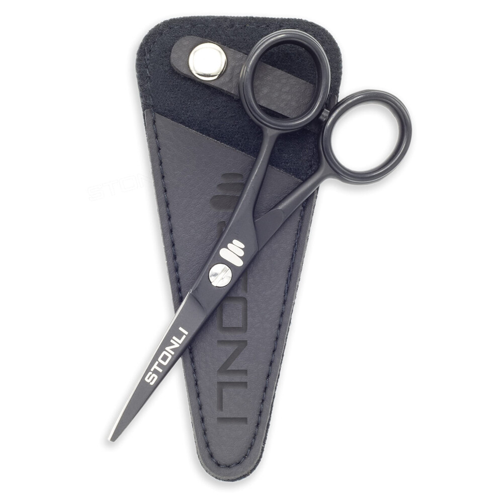 Stonli 4.5 Inches Beard And Moustache Scissors | Nose Hair Trimming Stainless
