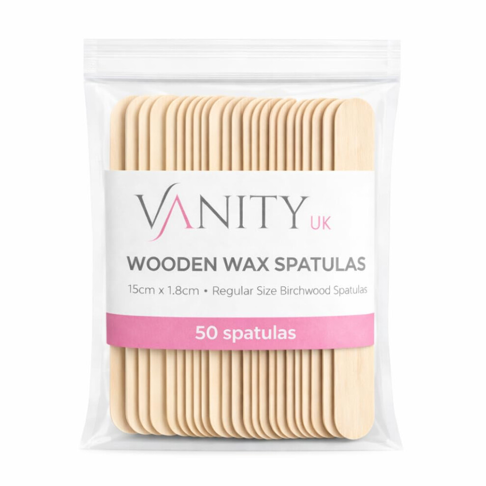 Vanity Uk 50 Pcs Wooden Wax Spatulas Disposable Salon Professional Quality Waxing