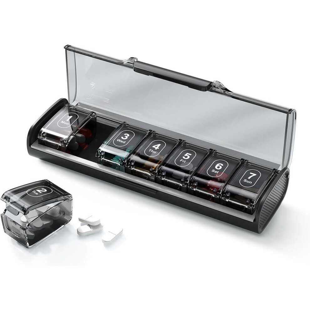 Glosen Weekly Pill Box 7 Day | Travel Pill Organiser With 7