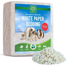 SMALL PET SELECT Premium Small Animal Bedding, Unbleached White Paper Bedding for Small Indoor and Outdoor Pets, Made in USA, 56 L Pack