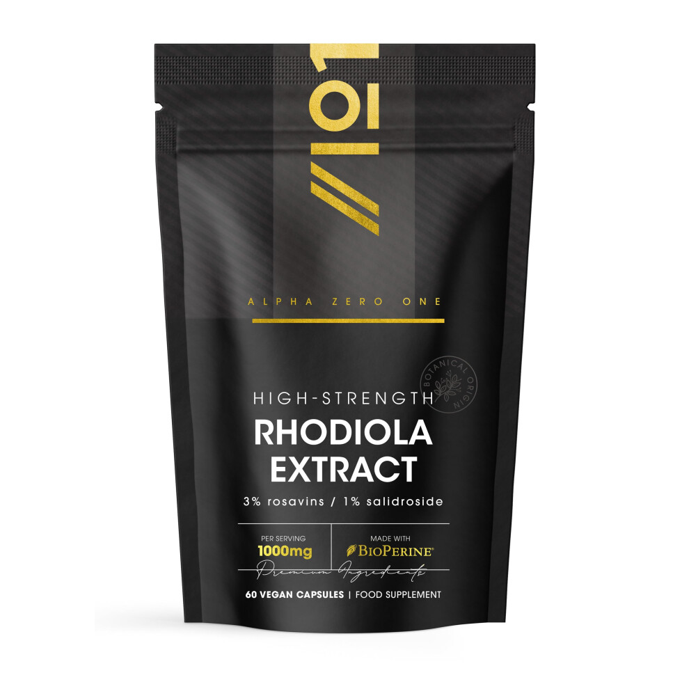 Alpha01 Rhodiola Rosea Extract 1000Mg (5000Mg Eq.) | 3% Rosavins 1% Salidroside |