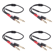 4X Adattatore da 3,5 mm un Doppio da 6,5 mm Cavo Audio Aux da 3,5 mm Doppio Cavo Aux da 6,35 1/4 Pollice Mono un Stereo da 1/8 Pollice 3,5 mm