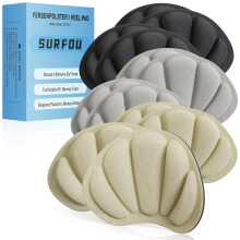 SURFOU Memory Foam Heel Pads, Heel Grips for Shoes Too Big, Anti-Slip Back Cushions, Invisible Shoe Inserts for High Heels, Blister Prevention for Wo