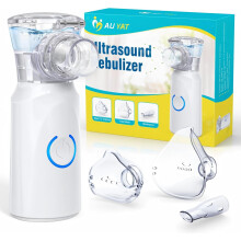 Ultrasonic Nebuliser Machine for Adults, Rechargeable Portable Nebuliser for Adults & Kids, AU YAT Silent Nebuliser for Kids with 2 Masks and Mouthpi