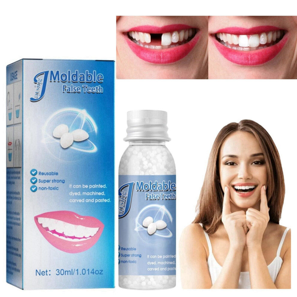 Hivetz Temporary Tooth Filling,Repair Beads Tooth Repair Kit,Moldable False Teeth,Tooth
