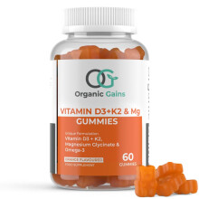 OG Vitamin D3 + K2, Magnesium Glycinate & Omega-3 Gummies | Vegan, Halal, Gluten-Free | Supports Strong Bones, Heart Health, Immune System, Joints &