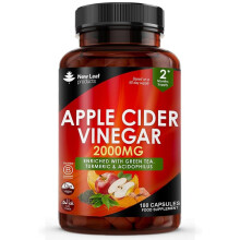 Apple Cider Vinegar Capsules 100% Pure ACV 2000mg | Added Acidophilus with