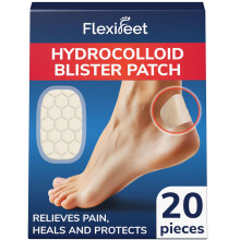 Blister Plasters for Feet 20 Pieces | Hydrocolloid Foot Treatment | Blister