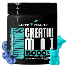 Creatine Monohydrate 90 Gummies 5000mg + BCAAs & L-Carnitine – 3rd Party Lab Tested, Vegan, Sugar-Free, Pre Workout Muscle Growth & Recovery Gym Sup