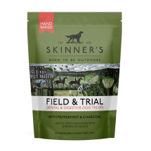 Skinner's Field & Trial Dog Treats - Dental & Digestive with Peppermint & Charcoal, 90g x 8 Pouches