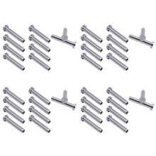 40Pcs Stainless Steel Stemball Swage Stud Dead Ends Threaded Stud Paired with Cable Tensioner for 1/8Inch Cable Railing