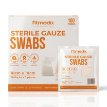 Premium Sterile Gauze Swabs 10cm x 10cm | Pack of 100 for