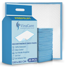20 x Incontinence Bed Pads | 150x80 cm | Disposable Bed Pads for Incontinence |