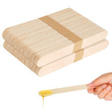 Wax Sticks, 100 Pcs Disposable Wooden Waxing Spatulas, 5.9 Inch Premium Wax Appl