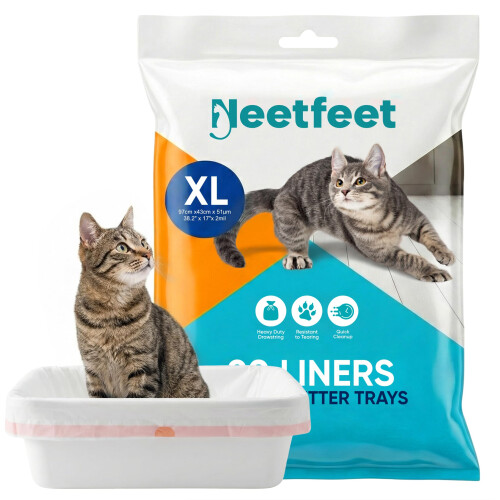 20x XL Cat Litter Tray Liners - Drawstrings, 97x43cm