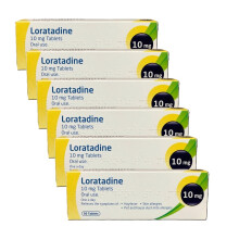 Loratadine 10mg Tablets Hay Fever and Allergy Relief 180 Tablets Once Daily