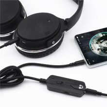 2st 3,5 mm Audioverlengkabel met Volumeregeling, Compatibel voor 700 OE2 QC25 QC35II QC35 QC45 Soundlink-Hoofdtelefoon