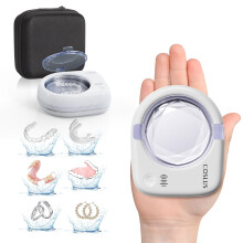 COSLUS C50 Portable Ultrasonic Retainer Cleaner : 50kHz Sonic Tooth
