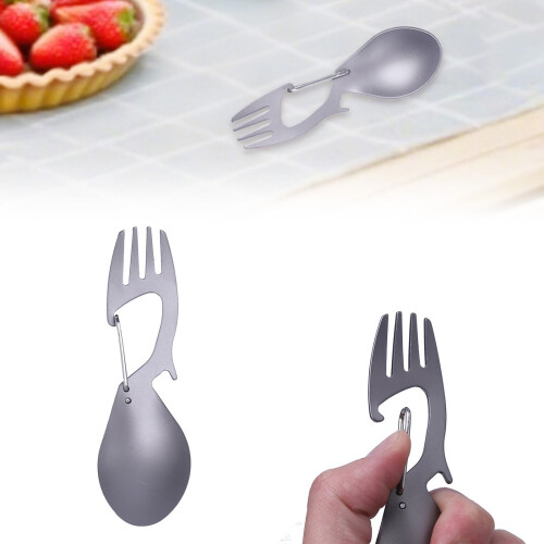 Titanium Spork – Ελαφρύ πιρούνι και κουτάλι κάμπινγκ, συμβατό με σακίδια πλάτης, 1