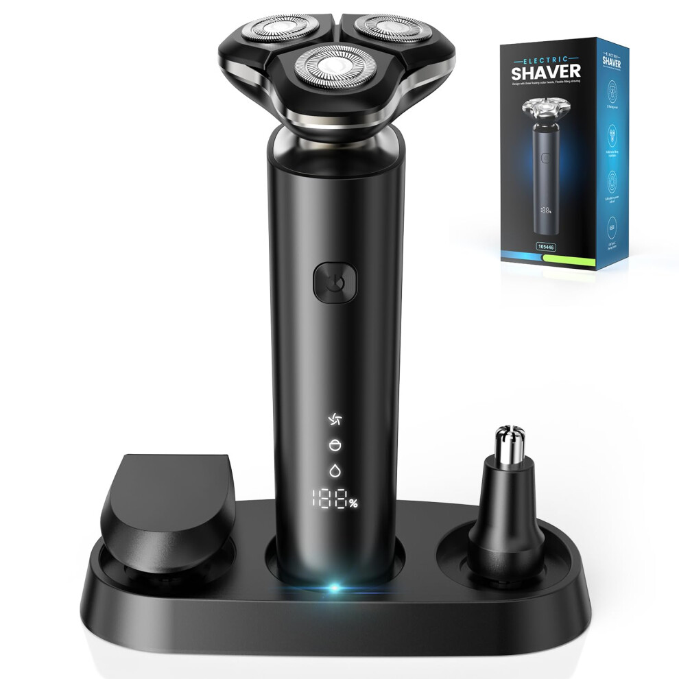 Etrobot Electric Razor For Men 2025 Magnetic Electric Shavers Ipx7 Waterproof Wet/Dry