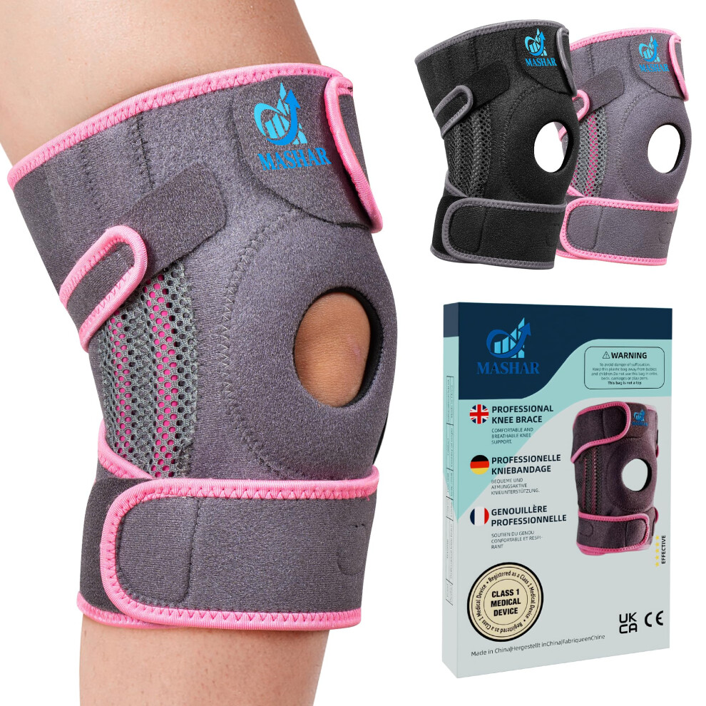 Professional Knee Brace with Side Stabilizers & Patella Gel Pads â Adjustable