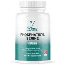 Vinco Phosphatidylserine Supplement | 120 High Strength Phosphatidylserine Capsules | 300mg Per