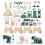 FRCOLOR100PCS Σετ παιχνιδιών για μοντέλα φράχτη, DIY, συναρμολόγηση, τσάντα με άμμο, 7