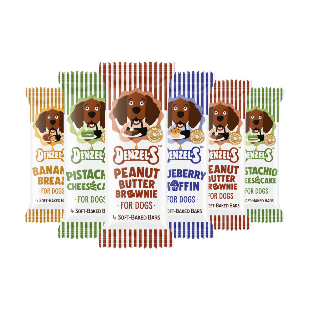 Photos - Dog Food Denzel's All Natural Dog Treats - Soft Baked Bars - Variety Pack (6 x 60g)